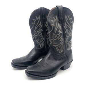 ARIAT Black Deertan Cowboy Western Boots Style 10002296 (35705) Mens Size 9.5 EE